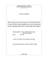 Rèn luyện kĩ năng giải toán về đường thẳng và mặt phẳng trong không gian, quan hệ song song cho học sinh lớp 11 trung học phổ thông