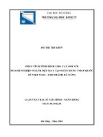 Phân tích tình hình cho vay đối với doanh nghiệp ngành dệt may tại ngân hàng TMCP quốc tế việt nam   chi nhánh đà nẵng (tt) 
