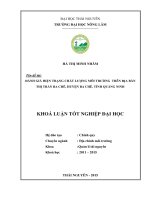 Đánh giá hiện trạng môi trường trên địa bàn thị trấn Ba Chẽ, huyện Ba Chẽ, tỉnh Quảng Ninh (Khóa luận tốt nghiệp)