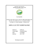 Đánh giá mức độ gây hại và đề xuất biện pháp phòng trừ sâu Ong ăn lá Mỡ Shizocera sp tại rừng trồng xã Nghĩa Tá  huyện Chợ Đồn  tỉnh Bắc Kạn (Khóa luận tốt nghiệp)