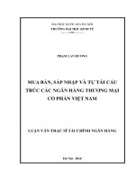 Mua bán, sáp nhập và tự tái cấu trúc các ngân hàng thương mại cổ phần Việt Nam
