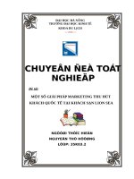 Một số giải pháp marketing thu hút khách quốc tế tại khách sạn lion sea