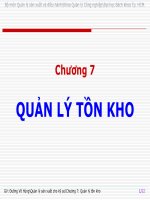 Chương 7   quản lý tồn kho