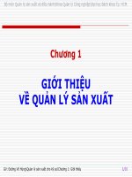 giới thiệu về quản lý sản xuất