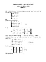 TỔNG HỢP ĐỀ THI PHƯƠNG PHÁP TÍNH