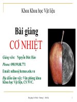 vật lý đại cương  cơ nhiệt