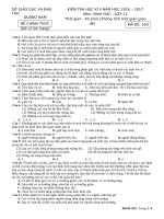 KIỂM TRA HK 2 lớp 12 môn SINH năm 2016   2017 đề  (3) 