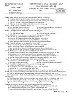 KIỂM TRA HK 2 lớp 12 môn SINH năm 2016   2017 đề  (2) 