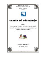 Chiến lược truyền thông cổ động nhằm thu hút khách du lịch ba lô cho khách sạn gold giai đoạn 2013  2015