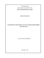 Bất bình đẳng thu nhập ở Ai Cập và một số bài học kinh nghiệm cho Việt Nam (Luận án tiến sĩ)
