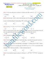 Đề thi thử THPT 2018 môn Toán Trường THPT chuyên Phan Bội Châu Nghệ An Lần 1 File word Có đáp án Có lời giải chi tiết