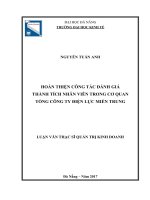 Hoàn thiện công tác đánh giá thành tích nhân viên trong cơ quan tổng công ty điện lực miền trung