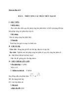 Giáo án Đại số 8 chương 2 bài 5: Phép cộng các phân thức đại số