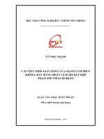 Cải tiến thời gian sống của mạng cảm biến không dây dùng phân cụm mờ kết hợp trạm thu phát di động (Luận văn thạc sĩ)