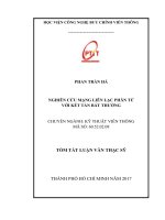 Nghiên cứu mạng liên lạc phân tử với kết táng bất thường (tt)