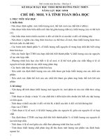 BÀI SOẠN THEO CHỦ ĐỀ: MOL VÀ TÍNH TOÁN HÓA HỌC  HÓA HỌC 8