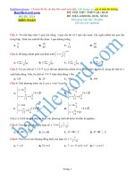 Đề thi thử THPT 2018 môn Toán Đề megabook 2018 Đề 01   File word Có đáp án Có lời giải chi tiết