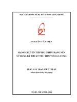Mạng chuyển tiếp hai chiều dạng nền sử dụng kỹ thuật thu thập năng lượng (Luận văn thạc sĩ)