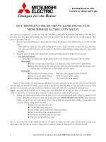 TÀI LIỆU - Quy trình bảo trì hệ thống lạnh trung tâm MITSUBISHI ELECTRIC CITY MULTI