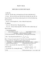 Giáo án Đại số 8 chương 2 bài 5: Phép cộng các phân thức đại số
