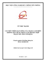 Cải tiến thời gian sống của mạng cảm biến không dây dùng phân cụm mờ kết hợp trạm thu phát di động (tt)