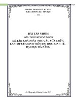 Khảo sát nhu cầu sửa chữa laptop của sinh viên