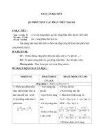 Giáo án Đại số 8 chương 2 bài 5: Phép cộng các phân thức đại số