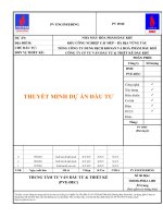 Thuyết minh dự án đầu tư nhà máy hoá phẩm dầu khí 