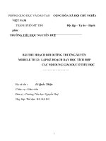 bài thu hoạch bồi dưỡng thường xuyên cấp tiểu học module 12 