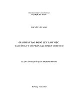 Giải pháp tạo động lực làm việc tại công ty cổ phần gạch men Cosevco