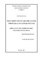 Phát triển vốn từ cho trẻ 3 4 tuổi thông qua các clip quảng cáo 