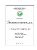 Nghiên cứu đặc điểm dịch tễ bệnh giun đũa ở chó tại huyện Võ Nhai, tỉnh Thái Nguyên và biện pháp phòng trị (Khóa luận tốt nghiệp)