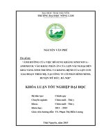 Ảnh hưởng của việc bổ sung kháng sinh Nova – Amoxicol vào khẩu phần ăn của lợn nái ngoại đến khả năng sinh trưởng và kháng bệnh của lợn con giai đoạn theo mẹ, tại Công ty cổ phần Bình Minh, huyện Mỹ Đức, Hà Nội (Khóa luận tốt nghiệp)