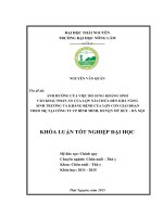 Ảnh hưởng của việc bổ sung kháng sinh vào khẩu phần ăn của lợn nái chửa đến khả năng sinh trưởng và kháng bệnh của lợn con giai đoạn theo mẹ, tại Công ty CP Bình Minh, huyện Mý Đức, Hà Nội (Khóa luận tốt nghiệp)