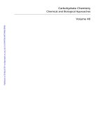 Carbohydrate chemistry volume 40 