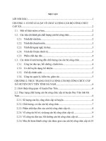 Thực trạng chất lượng cán bộ công chức cấp xã huyện duy tiên tỉnh hà nam