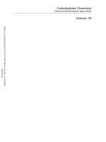 Carbohydrate chemistry volume 39 chemical and biological approaches 