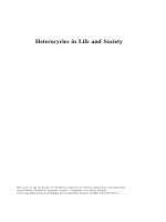 Heterocycles in life and society an introduction to heterocyclic chemistry biochemistry and applications second edition 