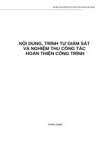 Nội dung giám sát và nghiệm thu công tác hoàn thiện