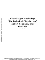 Biochalcogen chemistry the biological chemistry of sulfur selenium and tellurium 