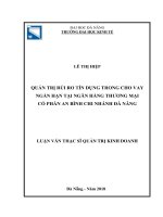 Quản trị rủi ro tín dụng trong cho vay ngắn hạn tại Ngân Hàng  Thương Mại Cổ Phần An Bình chi nhánh Đà Nẵng