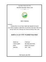 Ảnh hưởng của sự phát triển đô thị đến sử dụng đất nông nghiệp và đời sống người dân thị trấn Tiên Yên, huyện Tiên Yên, tỉnh Quảng Ninh giai đoạn 2010  2014 (Khóa luận tốt nghiệp)