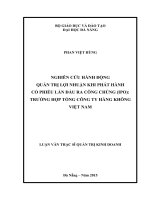 Nghiên cứu hành động quản trị lợi nhuận khi phát hành cổ phiếu lần đầu ra công chúng (IPO) trường hợp tổng công ty hàng không việt nam