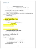 ÔN TẬP CUỐI KỲ NHIỆT ĐỘNG LỰC HÓA HỌC