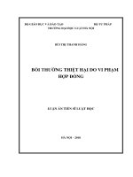 Bồi thường thiệt hại do vi phạm hợp đồng