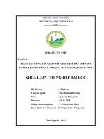 Đánh giá công tác giao đất, cho thuê đất trên địa bàn huyện Chi Lăng, tỉnh Lạng Sơn giai đoạn 2012  2014 (Khóa luận tốt nghiệp)