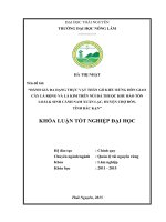 Đánh giá đa dạng thực vật thân gỗ kiểu rừng hỗn giao cây lá rộng và lá kim trên núi đá thuộc khu bảo tồn loài  sinh cảnh Nam Xuân Lạc huyện Chợ Đồn, tỉnh Bắc Kạn (Khóa luận tốt nghiệp)