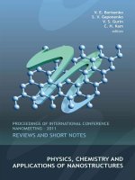 Physics chemistry and applications of nanostructures reviews and short notes proceedings of the international conference nanomeeting 2011 