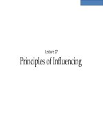 OB lecture 27 principles of influencing 2