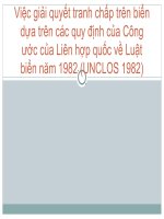 Cơ chế giải quyết tranh chấp trên biển 